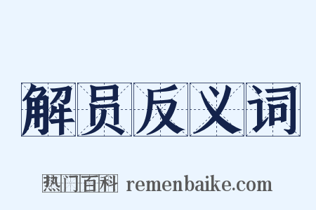解员反义词是什么意思的图片